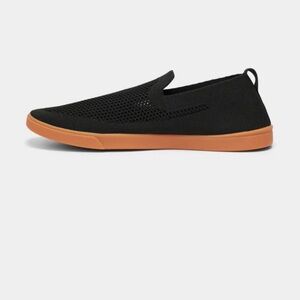 Suavs Black Loafers with Orange Sole